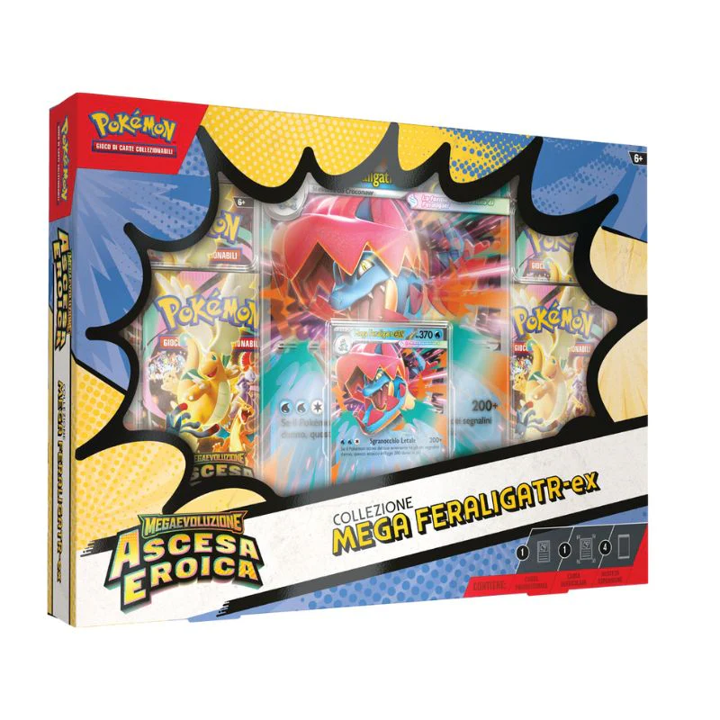 Collezione Pokémon Ascesa Eroica Mega Feraligatr ex