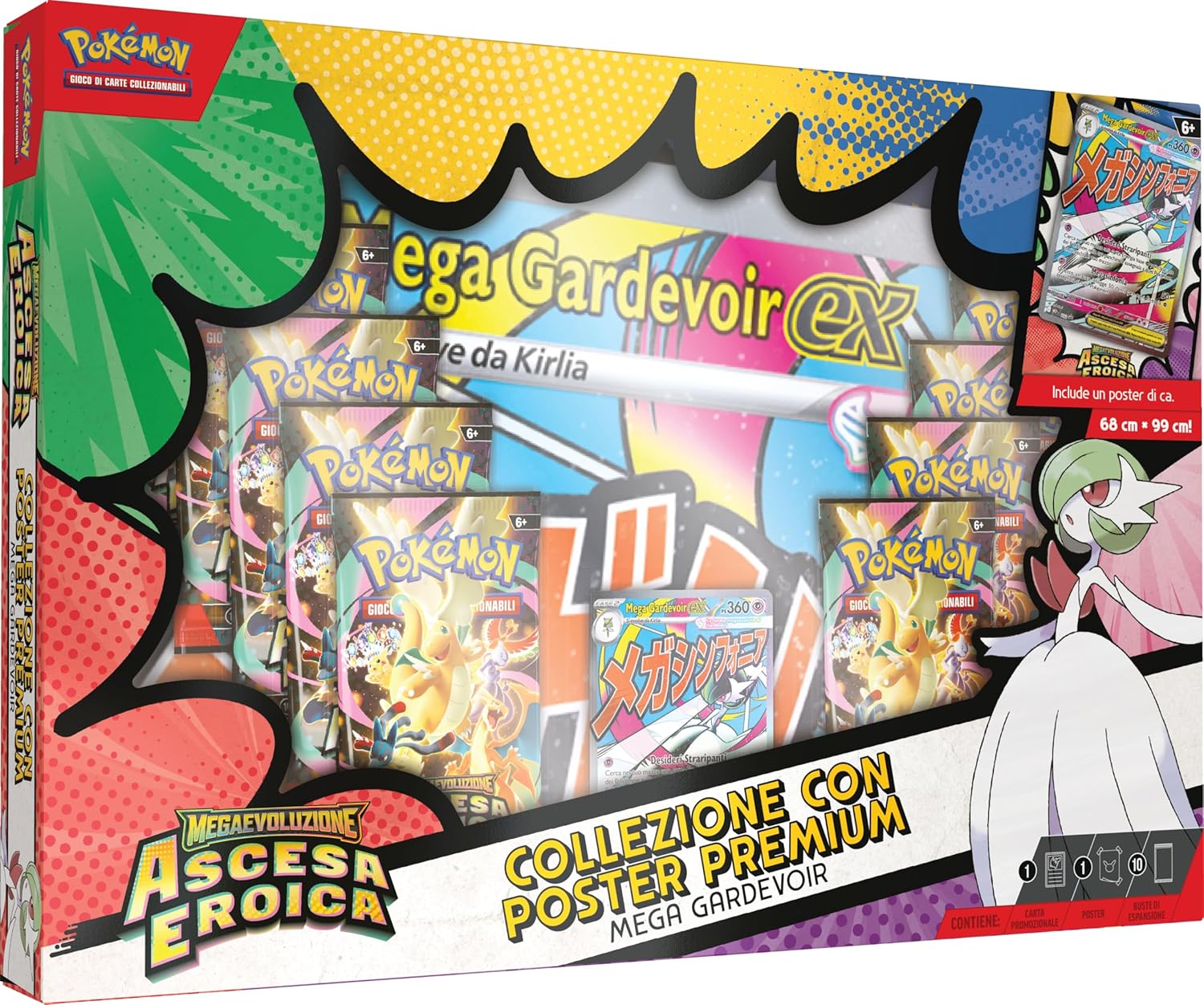 Pokémon Collezione con Poster Premium Mega Gardevoir Megaevoluzione Ascesa Eroica
